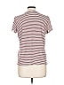 Madewell 100% Cotton Stripes Burgundy Short Sleeve T-Shirt Size L - photo 2
