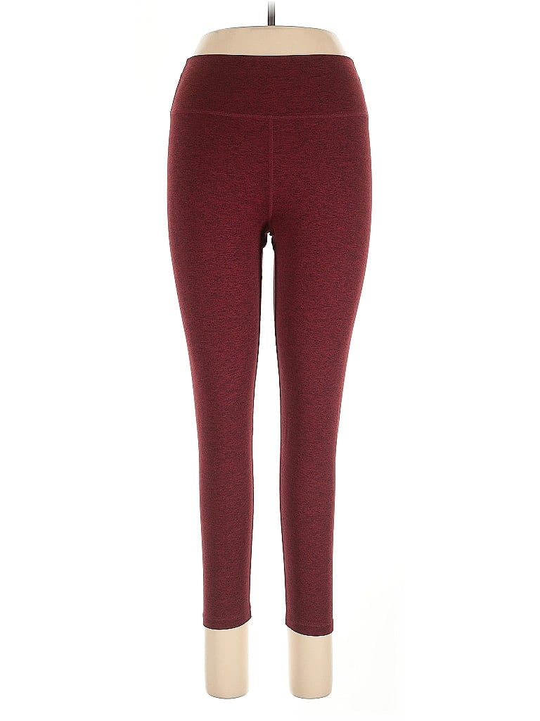 Pre-owned Sage Collective Active Pants In Burgundy