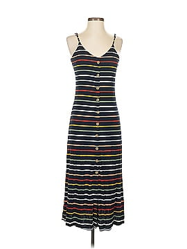 Unbranded Stripes Burgundy Casual Dress Size 7