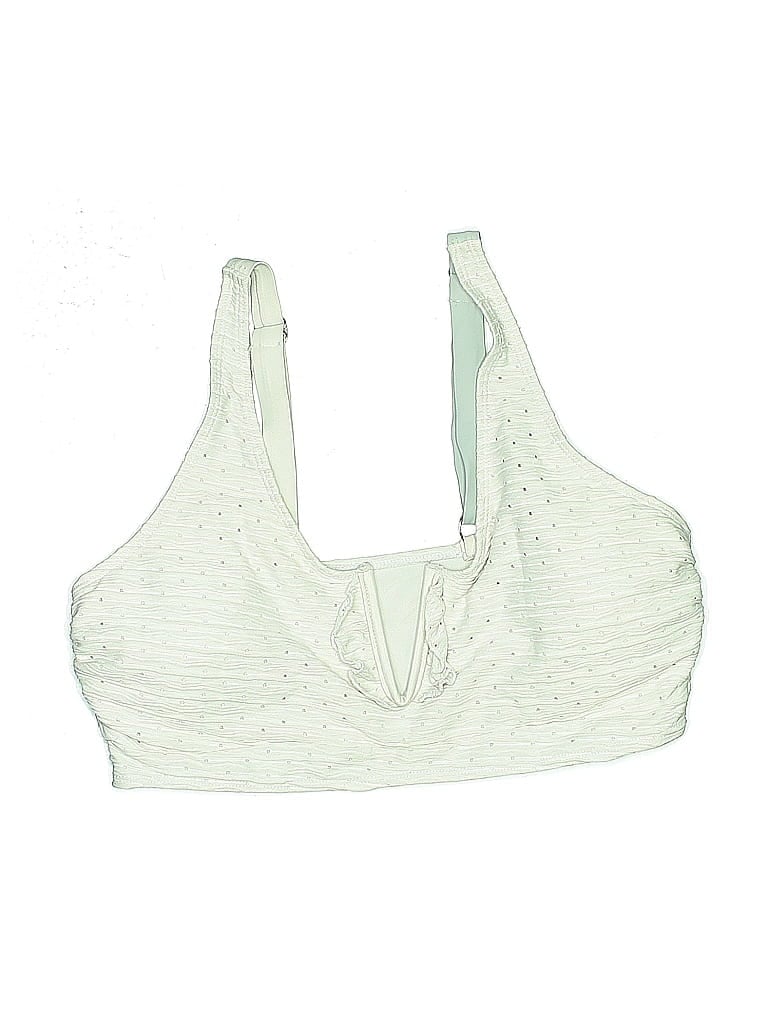 Pre-owned Unbranded Swimsuit Top Green Swimwear