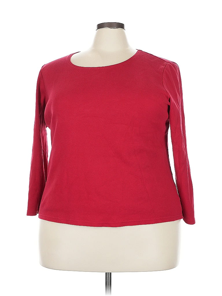 Pre-owned Karen Scott Cardigan Sweater In Red