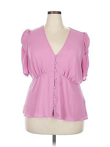 ELOQUII Short Sleeve Blouse (view 1)