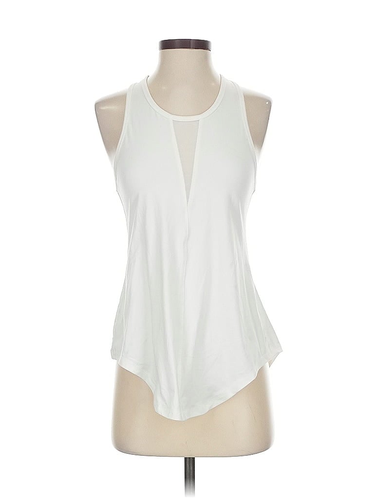 Pre-owned Zyia Active Tank Top White Halter Neckline Tops