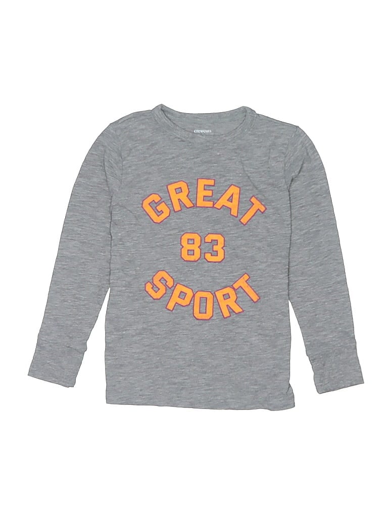 Pre-owned Crewcuts Kids' Long Sleeve T-shirt In Gray