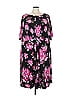 Roaman's Print Black Casual Dress Size 32 - photo 1