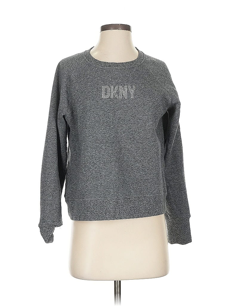 Pre-owned Dkny Sport Sweatshirt In Gray