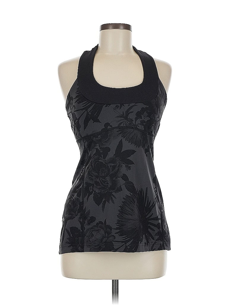 Pre-owned Lululemon Athletica Tank Top Black Halter Neckline Tops