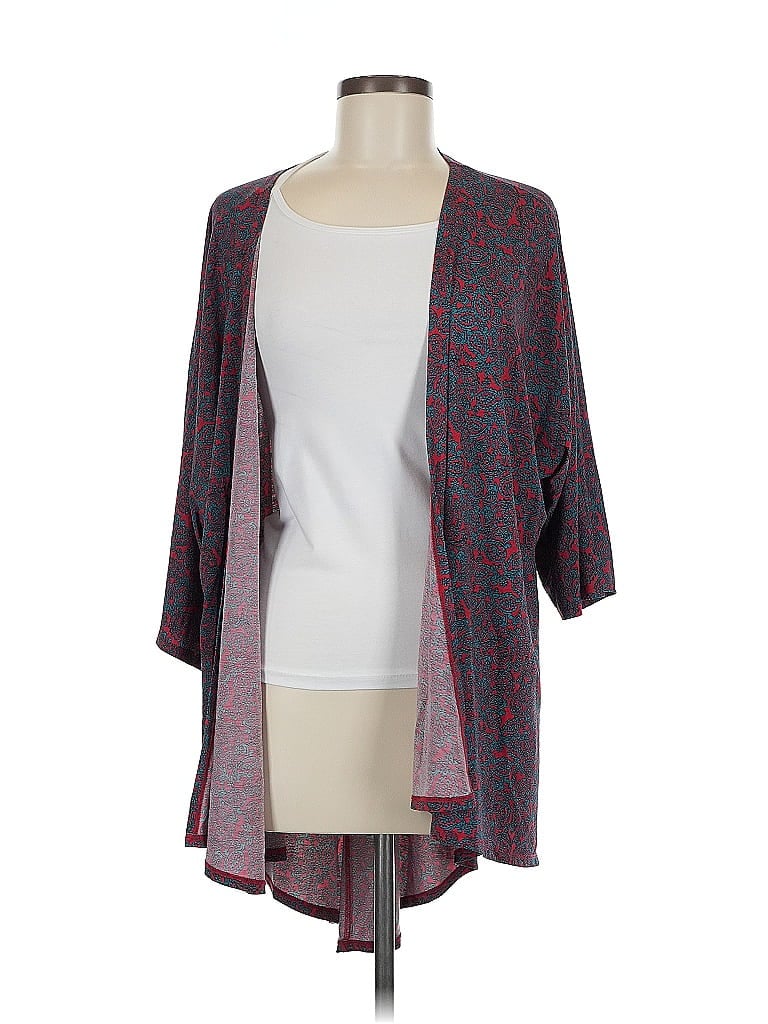 Pre-owned Lularoe Kimono In Gray