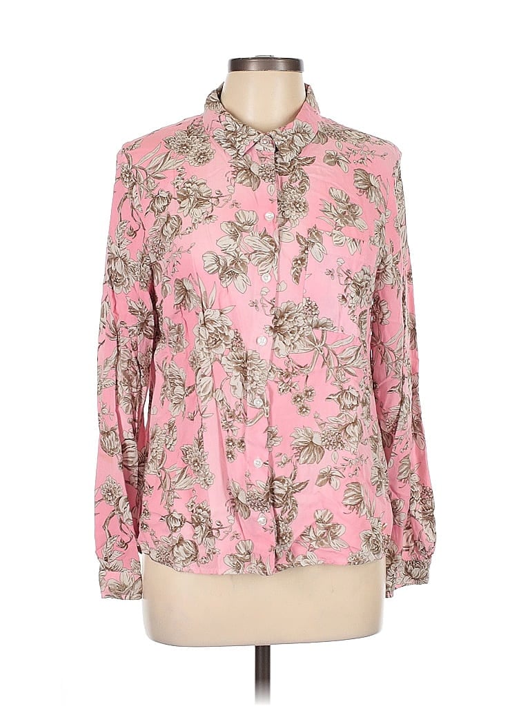Pre-owned Tommy Hilfiger Long Sleeve Blouse In Pink