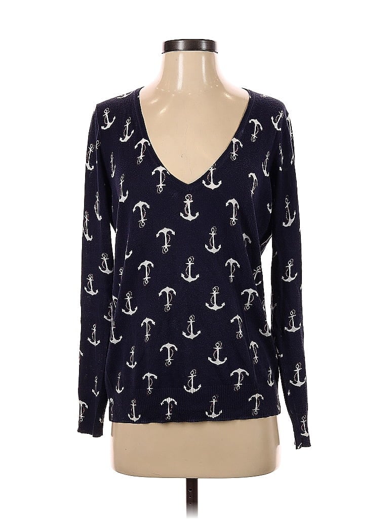 Pre-owned J.crew Factory Store Pullover Sweater In Blue