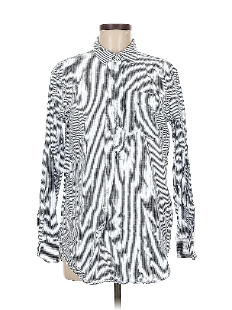 Gap 100% Cotton Gray Long Sleeve Button-Down Shirt Size M - photo 1