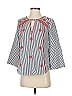 Blue Rain Gray 3/4 Sleeve Blouse Size XS - photo 1