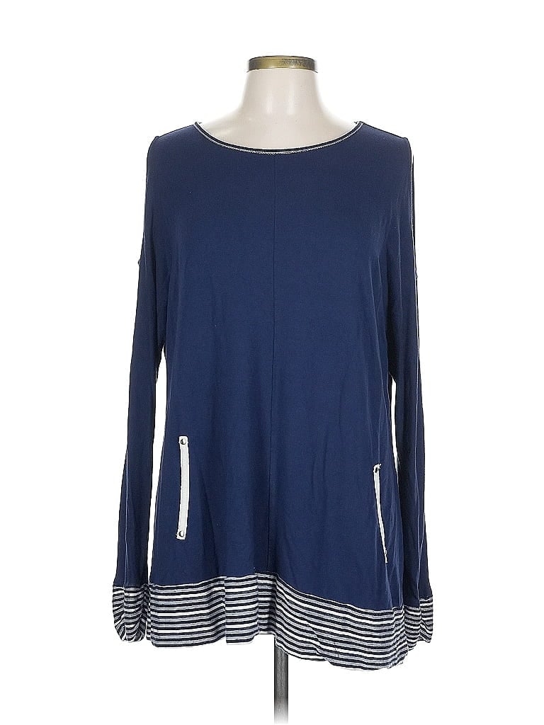 Pre-owned Erin London Long Sleeve T-shirt In Blue