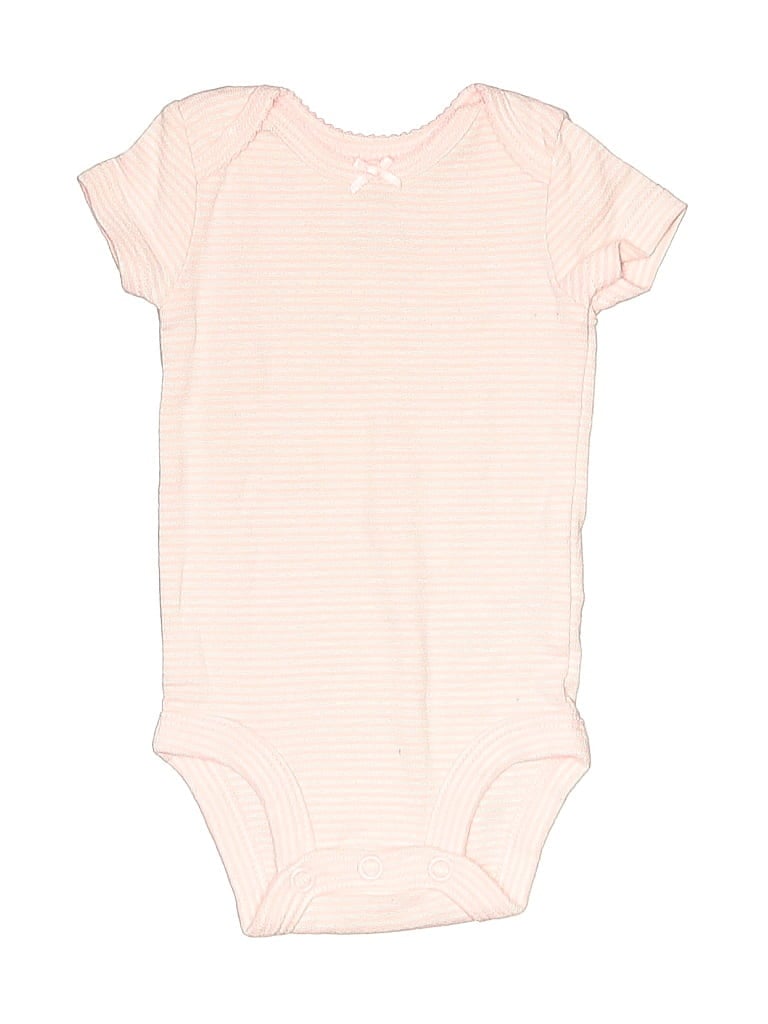 Pre-owned Carter's Babies' Short Sleeve Onesie In Pink