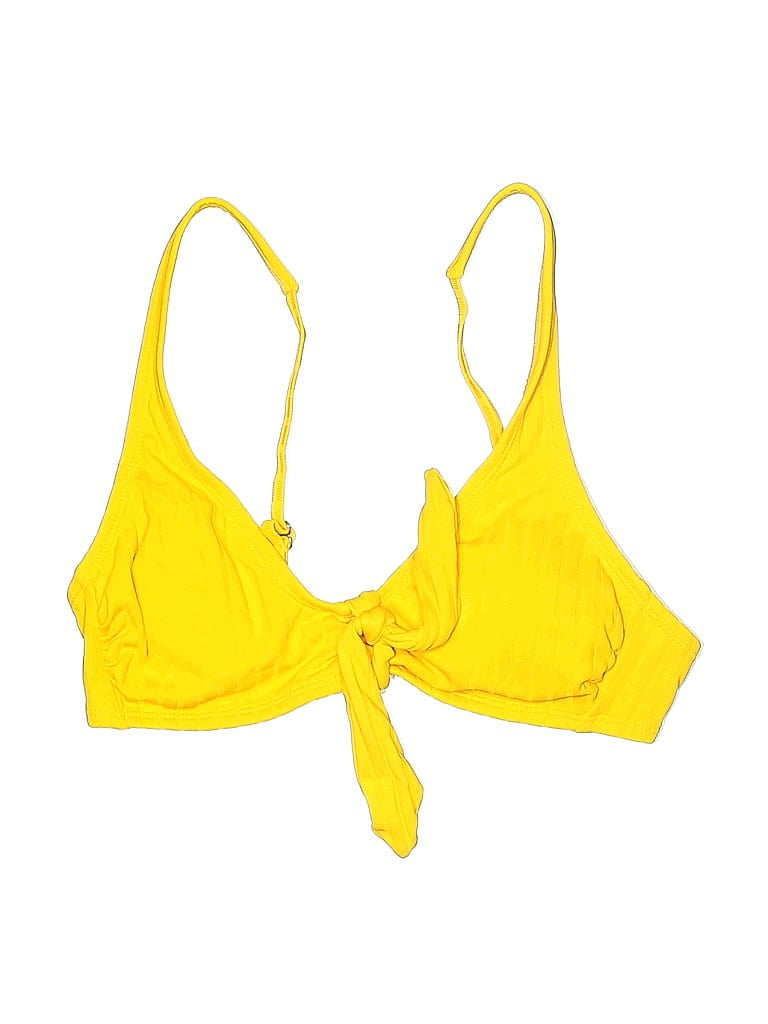 Pre-owned Xhilaration Swimsuit Top Yellow Swimwear