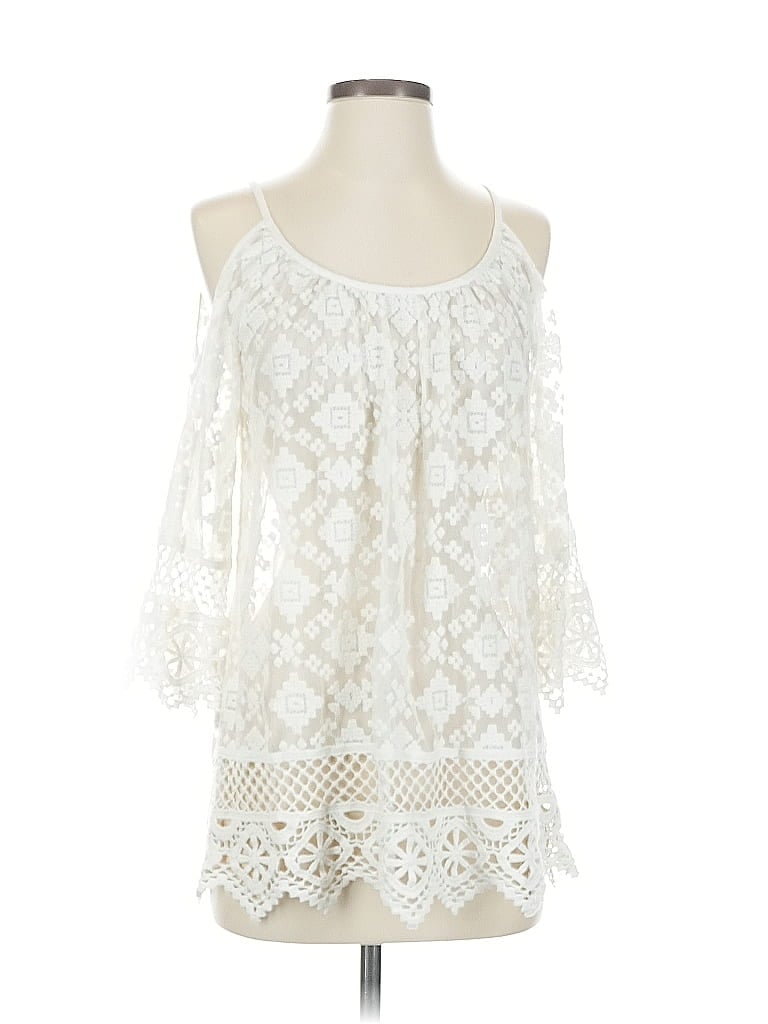 Karen Kane 3/4 Sleeve Blouse In White