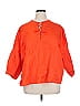 Harshman 100% Cotton Orange 3/4 Sleeve Blouse Size 1X - photo 1