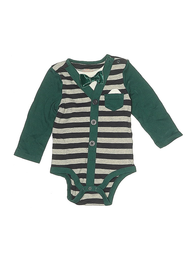 Pre-owned Cat & Jack Babies' Long Sleeve Onesie In Green