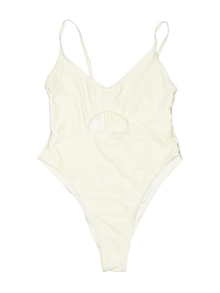 Pre-owned Nasty Gal Inc. One Piece Swimsuit In White