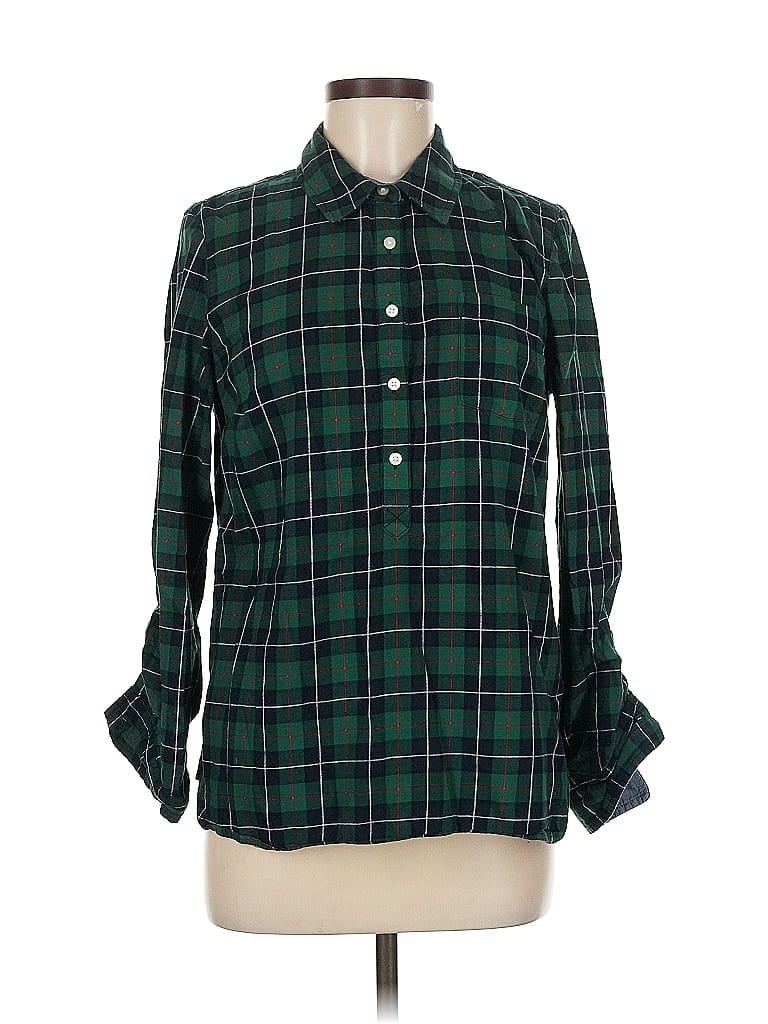 TOMMY HILFIGER Pre-owned Long Sleeve Button Down Shirt In Green