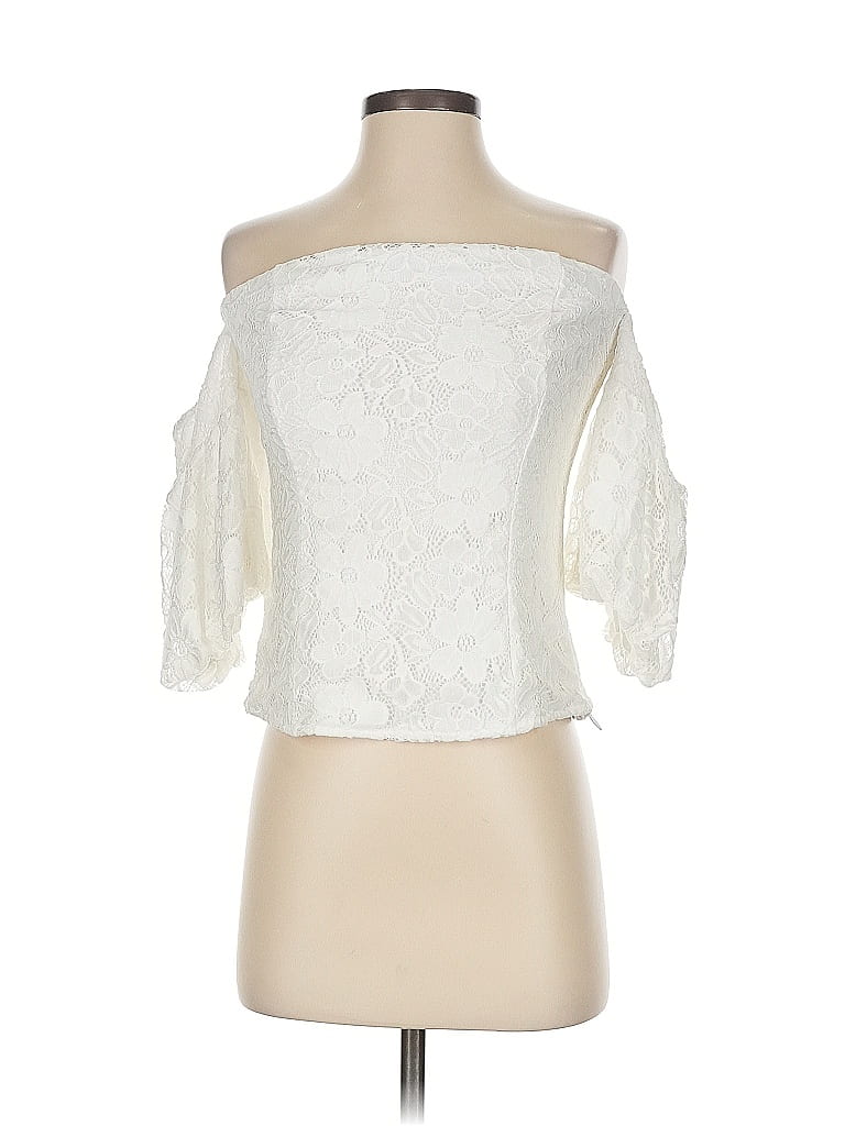 New York And Company 3/4 Sleeve Blouse In White
