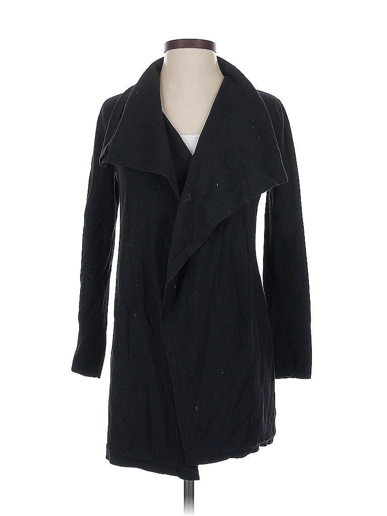 Pre-owned Theory Wool Cardigan Sweater In Black