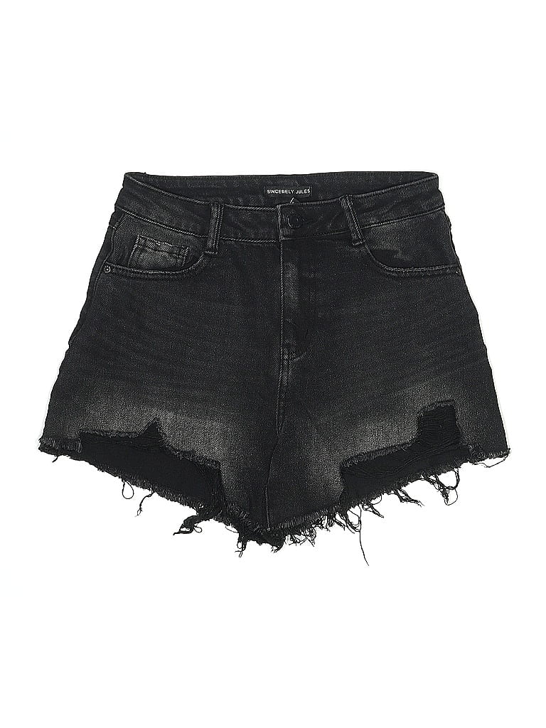 Pre-owned Sincerely Jules Denim Shorts In Black