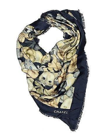 Chanel Silk Twill Cat Emoji Scarf 90cm (view 1)