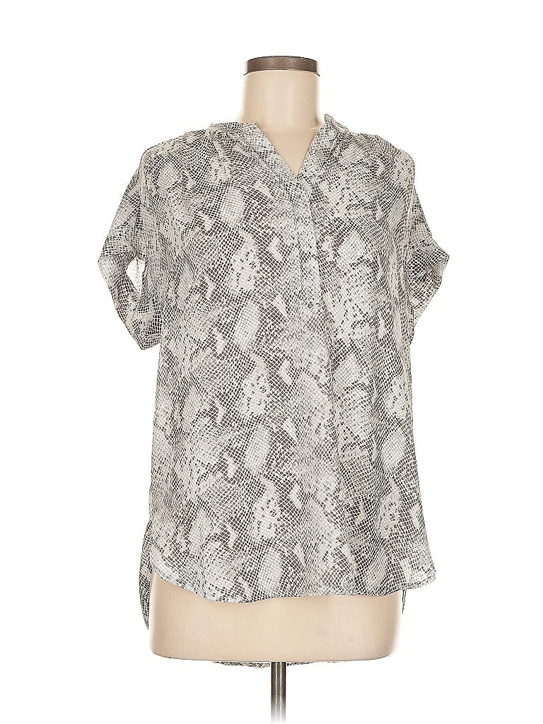 ADRIENNE VITTADINI Pre-owned Short Sleeve Blouse In Silver