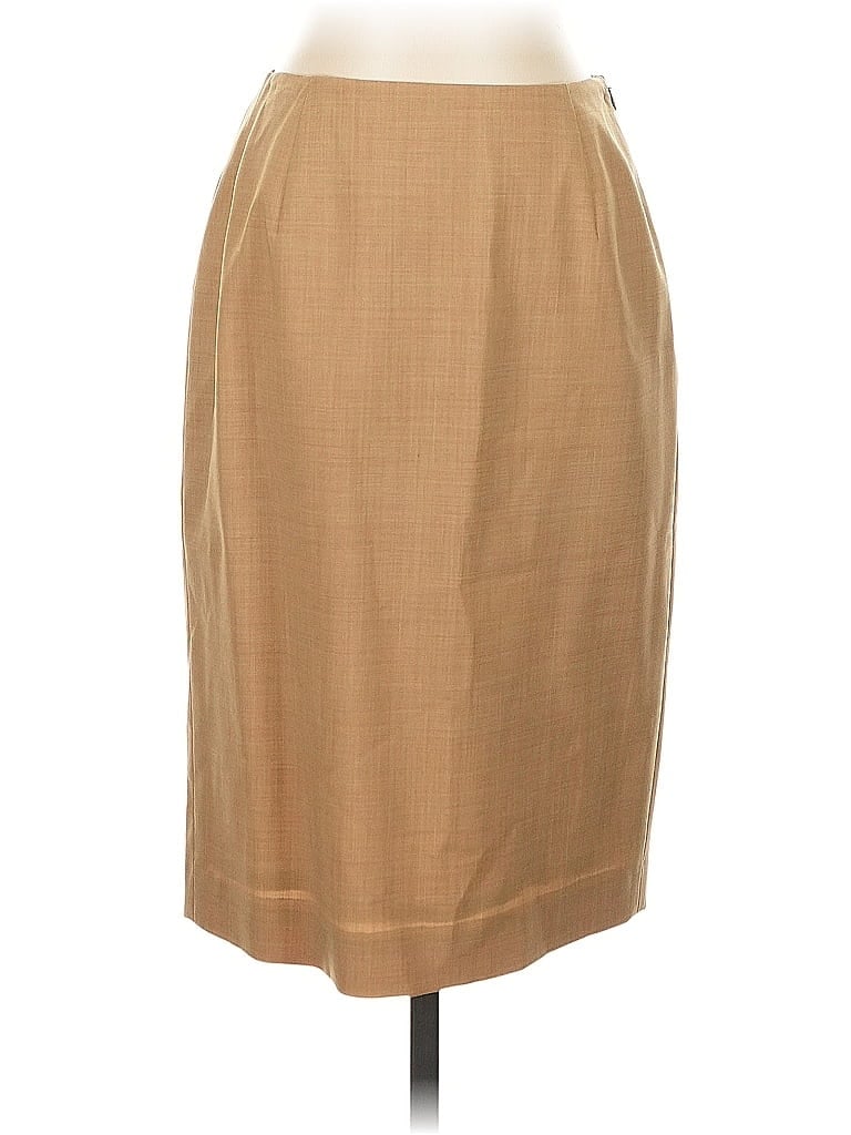 Pre-owned Ann Taylor Loft Wool Skirt In Brown