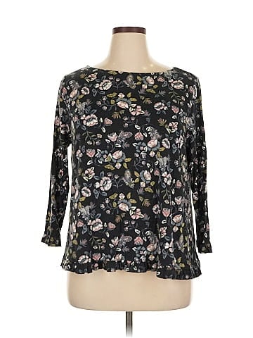 Ann Taylor LOFT 3/4 Sleeve T-Shirt (view 1)