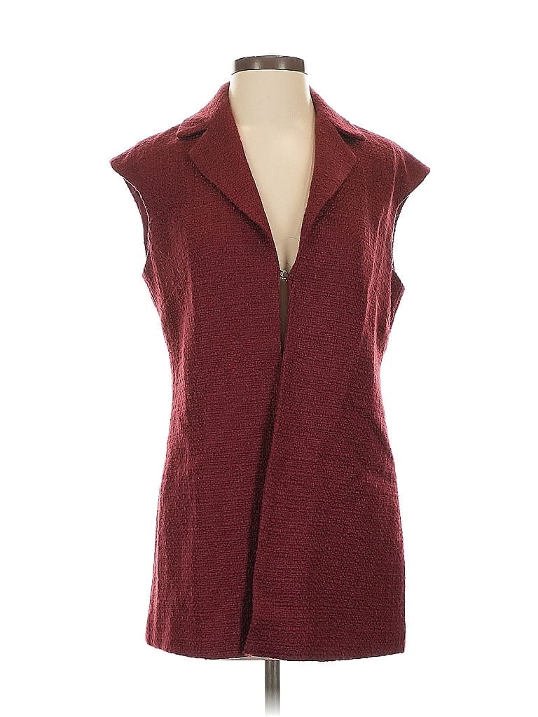 Pre-owned Coldwater Creek Sweater Vest In Burgundy