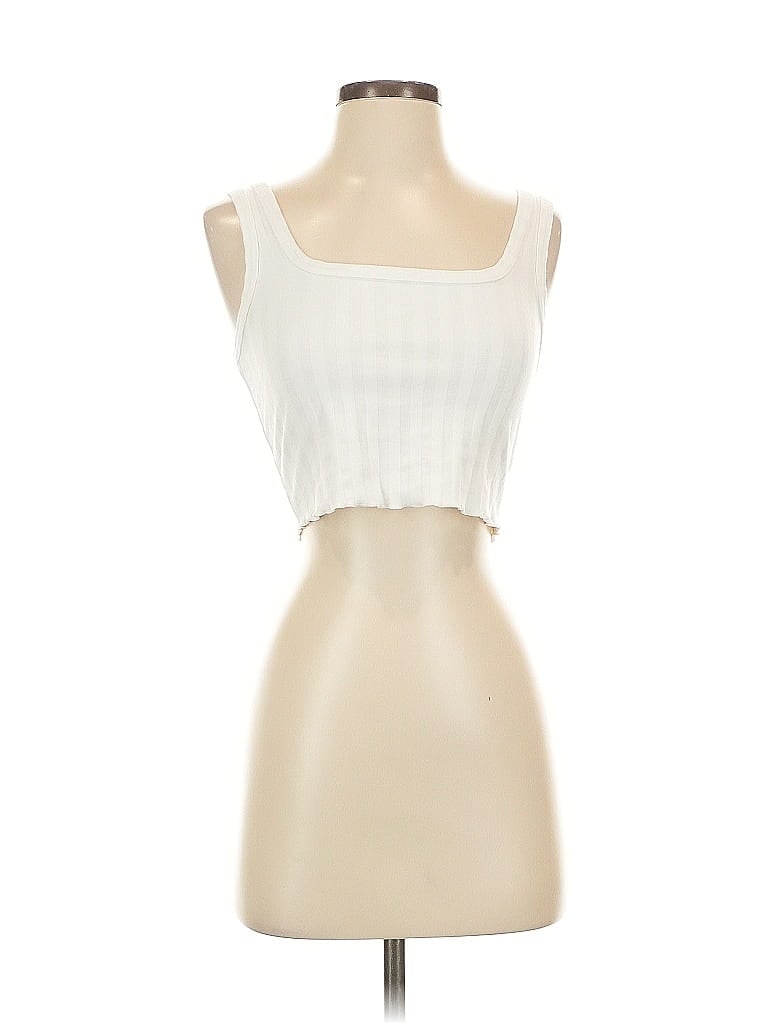 Pre-owned Offline By Aerie Tube Top Ivory Strapless Neckline Tops In White