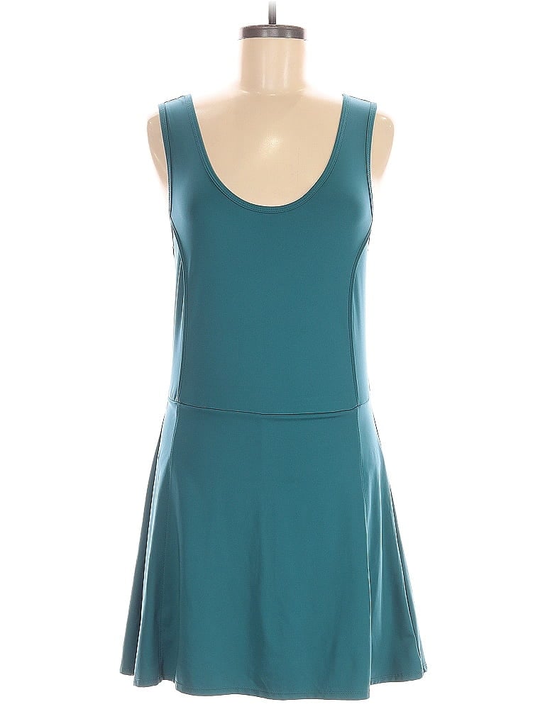 Xersion Solid Teal Blue Casual Dress Size M - photo 1