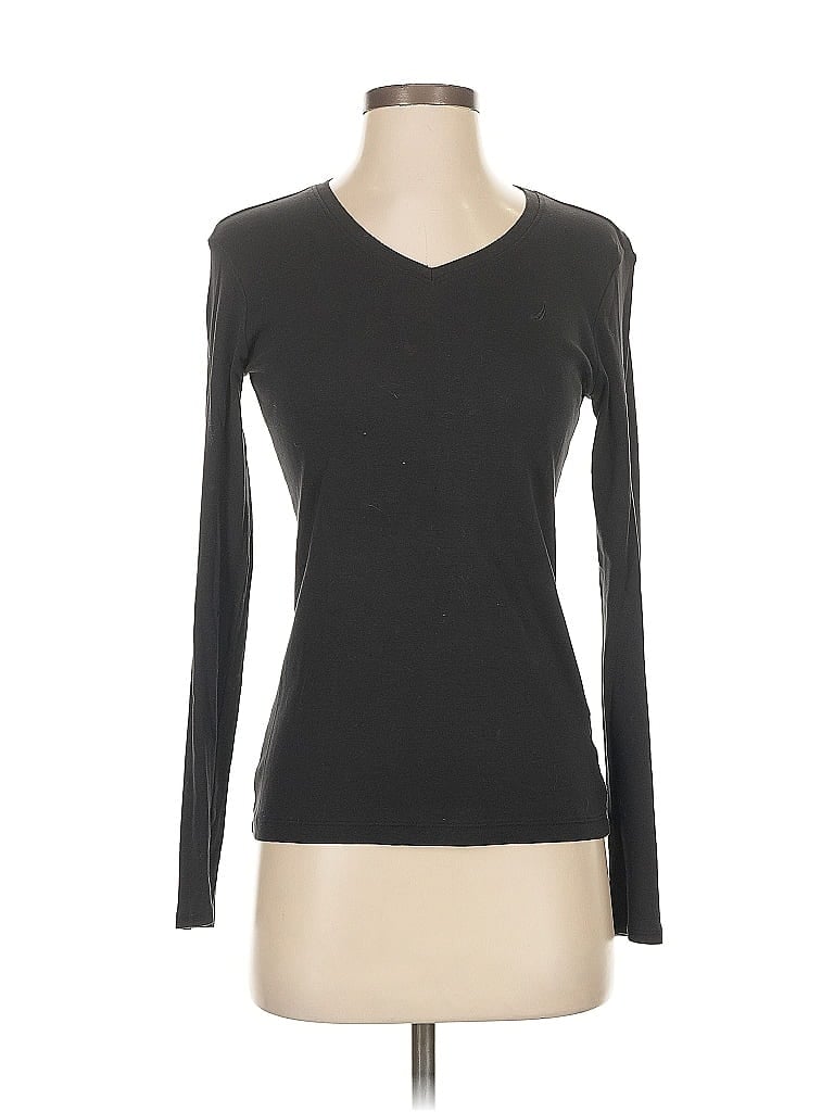 Pre-owned Nautica Long Sleeve T-shirt In Black