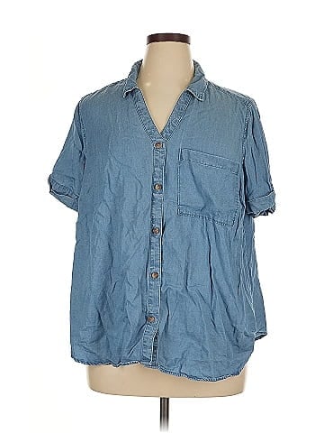 Terra & Sky Short Sleeve Button-Down Shirt (view 1)
