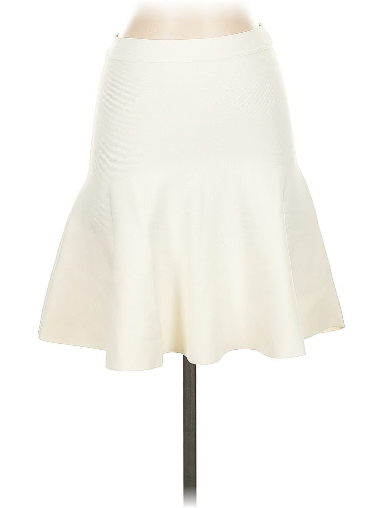 Pre-owned Bcbgmaxazria Formal Skirt In White