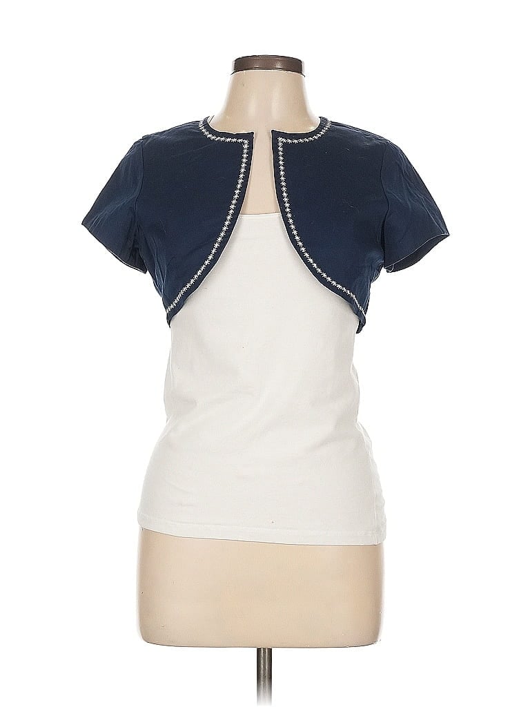 Click to view more detailed imagery on our partner's website Pre-owned Signature By Robbie Bee Cardigan Sweater In Blue