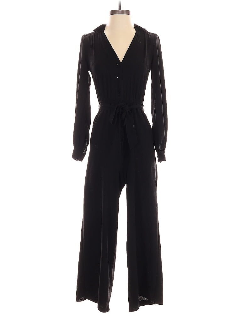 ModCloth 100% Polyester Solid Black Jumpsuit Size XXS - photo 1