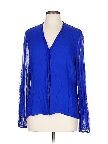 Elie Tahari Long Sleeve Silk Top (view 1)