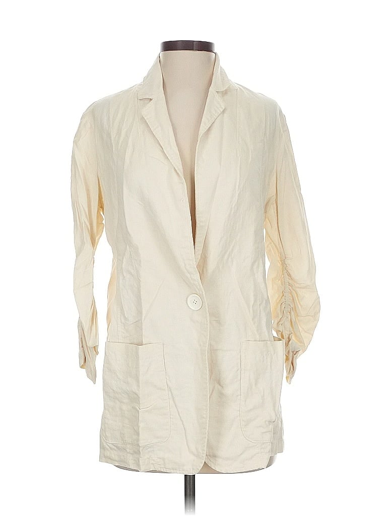 Pre-owned Max Studio Trenchcoat In White