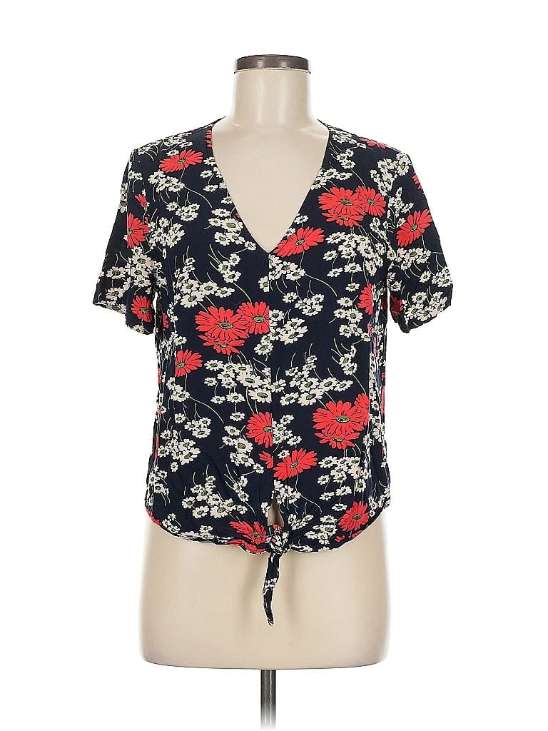 Click to view more detailed imagery on our partner's website Pre-owned Madewell Short Sleeve Blouse In Black