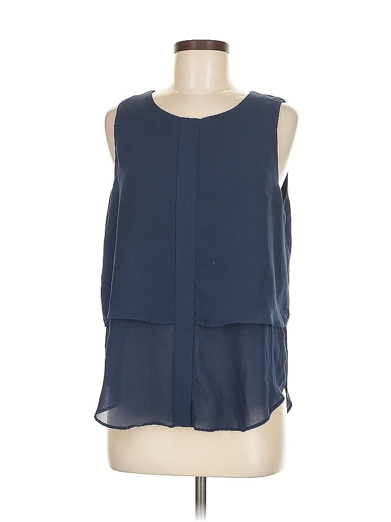 Pre-owned Banana Republic Factory Store Sleeveless Blouse In Blue