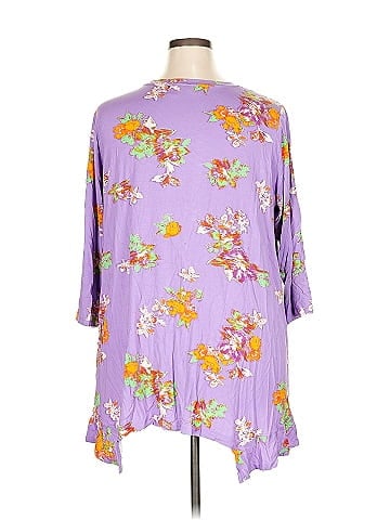 LOGO by Lori Goldstein 3/4 Sleeve Blouse (view 2)