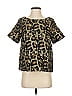 Hutch Brown Gold Short Sleeve Blouse Size XS - photo 1