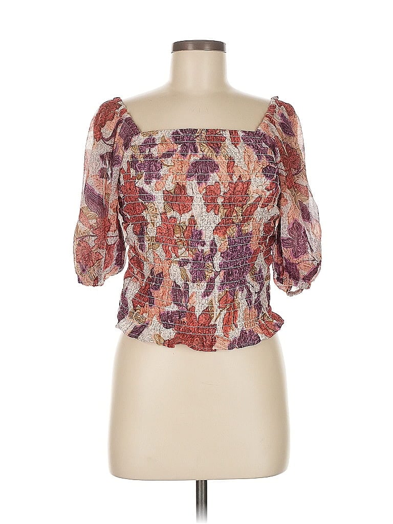 Pre-owned Old Navy 3/4 Sleeve Blouse In Purple