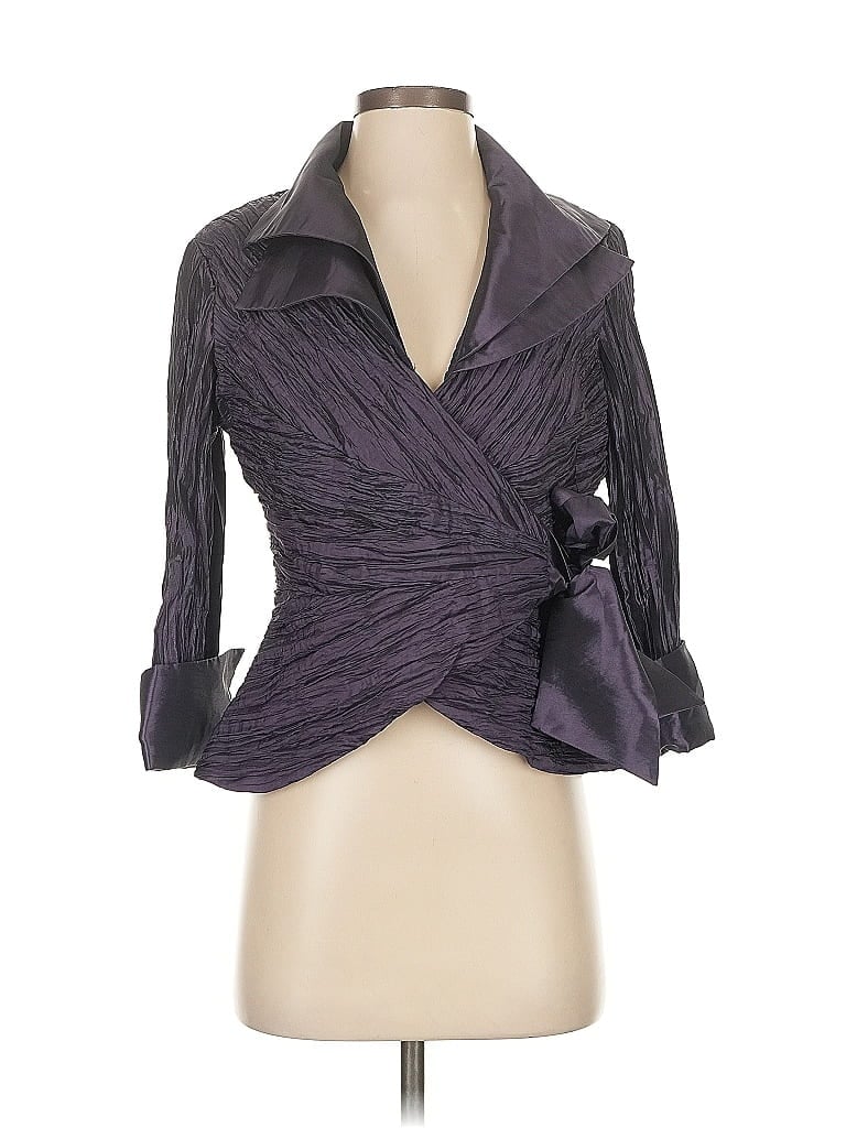 Pre-owned Cachet 3/4 Sleeve Blouse In Purple