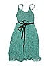 George 100% Rayon Polka Dots Teal Dress Size 8 - photo 1