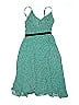George 100% Rayon Polka Dots Teal Dress Size 8 - photo 2