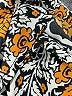 ASTR The Label 100% Polyester Orange Black Long Sleeve Blouse Size XS (estimated) - photo 7
